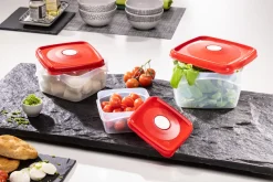 Bissolo Casa Conservazione Cibi Contenitori<SET 3 CONTENITORI FRESKA SQUARE IN PLASTICA 0.5-1-2LT ASSORTITO