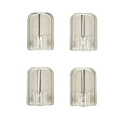 Bissolo Casa Accessori E Pali Tende Finali Per Pali<SET 4 GANCI ADESIVI PER TENDE TRASPARENTI: vendita online SET 4 GANCI ADESIVI PER TENDE TRASPARENTI in offerta