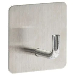 Bissolo Casa Appendini<SET 4 GANCI ADESIVI STILKY IN ACCIAIO INOX ASSORTITO 4.5X4.5CM SP 2.7CM