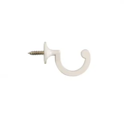 Bissolo Casa Accessori E Pali Tende Finali Per Pali<SET 2 GANCI FERMATENDA IN METALLO BIANCO: vendita online SET 2 GANCI FERMATENDA IN METALLO BIANCO in offerta