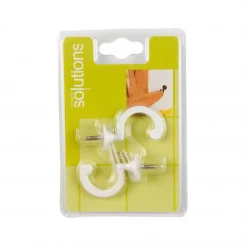 Bissolo Casa Accessori E Pali Tende Finali Per Pali<SET 2 GANCI FERMATENDA IN METALLO BIANCO: vendita online SET 2 GANCI FERMATENDA IN METALLO BIANCO in offerta