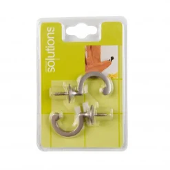 Bissolo Casa Accessori E Pali Tende Finali Per Pali<SET 2 GANCI FERMATENDA IN METALLO CROMO SATINATO: vendita online SET 2 GANCI FERMATENDA IN METALLO CROMO SATINATO in offerta