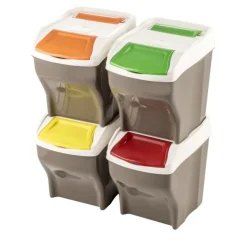 Bissolo Casa Portarifiuti Pattumiere<SET 4 PATTUMIERE MODELLO POKER PLUS 27LT: vendita online SET 4 PATTUMIERE MODELLO POKER PLUS 27LT in offerta