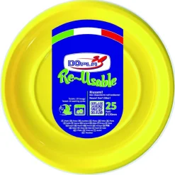 Bissolo Casa Usa E Getta Piatti|Party Piatti Usa E Getta<SET 25 PIATTI DA FRUTTA IN PLASTICA DIAM. 17CM GIALLO