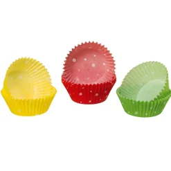 Bissolo Casa Pasticceria Stampini<SET 100 PIROTTINI A POIS LINEA EASY BAKE IN CARTA DA FORNO 7X3CM
