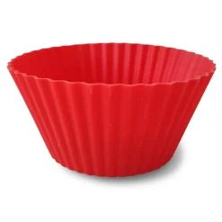 Bissolo Casa Pasticceria Stampini<SET 4 PIROTTINI ROSSI IN SILICONE PER FRIGGITRICE AD ARIA 7X3.2CM
