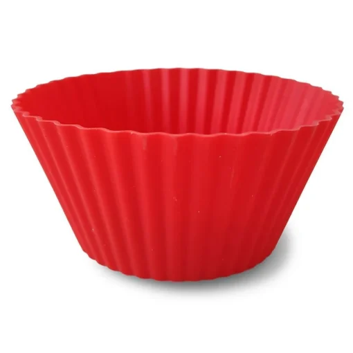 Bissolo Casa Pasticceria Stampini<SET 4 PIROTTINI ROSSI IN SILICONE PER FRIGGITRICE AD ARIA 7X3.2CM
