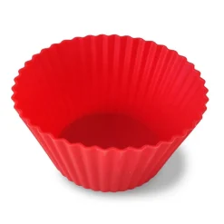 Bissolo Casa Pasticceria Stampini<SET 4 PIROTTINI ROSSI IN SILICONE PER FRIGGITRICE AD ARIA 7X3.2CM
