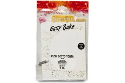 Bissolo Casa Pasticceria Porta Torte E Alzate<SET 5 PIZZI SOTTO TORTA LINEA EASY BAKE IN CARTA BIANCA 20X30CM