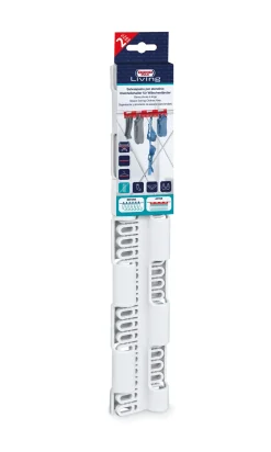 Bissolo Casa Stendibiancheria<SET 2 SALVASPAZIO IN PLASTICA PER STENDIBIANCHERIA 40X3X6,5CM BIANCO : vendita online SET 2 SALVASPAZIO IN PLASTICA PER STENDIBIANCHERIA 40X3X6,5CM BIANCO in offerta
