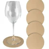Bissolo Casa Tessile Tavola Tovagliette<SET 4 SOTTOBICCHIERI IN SIMILPELLE DIAM. 12.5CM BISCOTTO: vendita online SET 4 SOTTOBICCHIERI IN SIMILPELLE DIAM. 12.5CM BISCOTTO in offerta