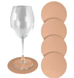 Bissolo Casa Tessile Tavola Tovagliette<SET 4 SOTTOBICCHIERI IN SIMILPELLE DIAM. 12.5CM ROSA: vendita online SET 4 SOTTOBICCHIERI IN SIMILPELLE DIAM. 12.5CM ROSA in offerta