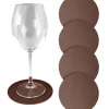 Bissolo Casa Tessile Tavola Tovagliette<SET 4 SOTTOBICCHIERI IN SIMILPELLE DIAM. 12.5CM MARRONE: vendita online SET 4 SOTTOBICCHIERI IN SIMILPELLE DIAM. 12.5CM MARRONE in offerta