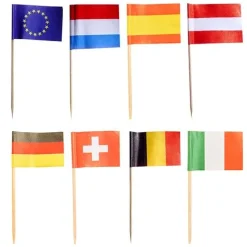 Bissolo Casa Party Festoni E Palloncini<SET 50 STECCHINI PARTY 8CM NATIONS: vendita online SET 50 STECCHINI PARTY 8CM NATIONS in offerta