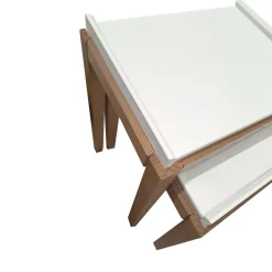 Bissolo Casa Tavolini<SET 2 TAVOLINI LEGNO MASSELLO E BIANCO: vendita online SET 2 TAVOLINI LEGNO MASSELLO E BIANCO in offerta