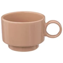 Bissolo Casa Tazze, Tazzine, Coppette Tazzine<SET 4 TAZZINE IN GRES LINEA RETRO 10CL ROSA CHIARO