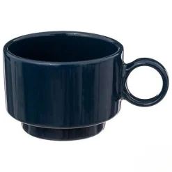 Bissolo Casa Tazze, Tazzine, Coppette Tazzine<SET 4 TAZZINE IN GRES LINEA RETRO 10CL BLU