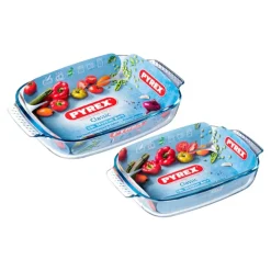Bissolo Casa Cottura Teglie E Pirofile<SET 2 TEGLIE IN VETRO 34X22-30X19CM