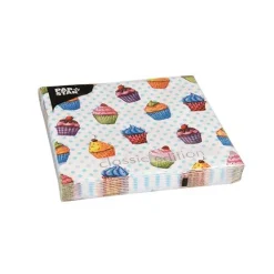 Bissolo Casa Party Tovaglioli Usa E Getta<SET 20 TOVAGLIOLI 33X33CM 3 VELI CUPCAKES: vendita online SET 20 TOVAGLIOLI 33X33CM 3 VELI CUPCAKES in offerta
