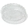 Bissolo Casa Pasticceria Porta Torte E Alzate<SET 2 VASSOI CRYSTAL LINEA EASY BAKE IN POLISTIRENE BIANCO DIAM. 33CM