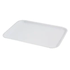 Bissolo Casa Pasticceria Porta Torte E Alzate<SET 2 VASSOI LINEA EASY BAKE IN CARTONCINO BIANCO 28X42CM