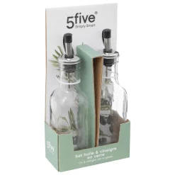 Bissolo Casa Accessori Vari Oliere, Acetiere, Saliere E Pepiere<SET ACETIERA E OLIERA IN VETRO 4.9X4.9CM H. 19.2CM 160ML