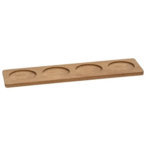 Bissolo Casa Piatti Vassoi<SET APERITIVO 5PZ TWISTED LIME IN GRES E ACACIA