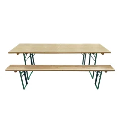Bissolo Casa Set Tavoli E Sedie<Set Birreria due panche e tavolo in legno naturale 220x80