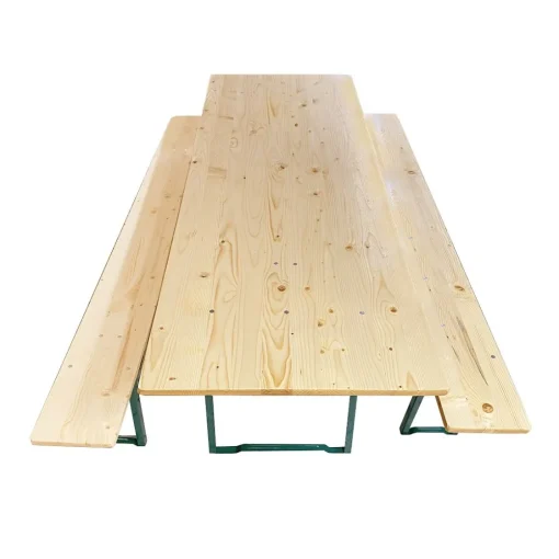 Bissolo Casa Set Tavoli E Sedie<Set Birreria due panche e tavolo in legno naturale 220x80