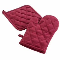 Bissolo Casa Tessile Cucina Guanti E Presine<SET GUANTO DA CUCINA + PRESINA IN COTONE UNITO CERISETTE RUBINO : vendita online SET GUANTO DA CUCINA + PRESINA IN COTONE UNITO CERISETTE RUBINO in offerta