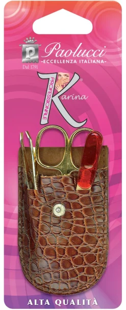 Bissolo Casa Igiene Personale Cura Della Persona|Igiene Cura Della Persona<SET MANICURE IN ASTUCCIO CON LIMETTA/PINZETTA E FORBICI DORATE - LINEA KARINA: vendita online SET MANICURE IN ASTUCCIO CON LIMETTA/PINZETTA E FORBICI DORATE - LINEA KARINA in offerta