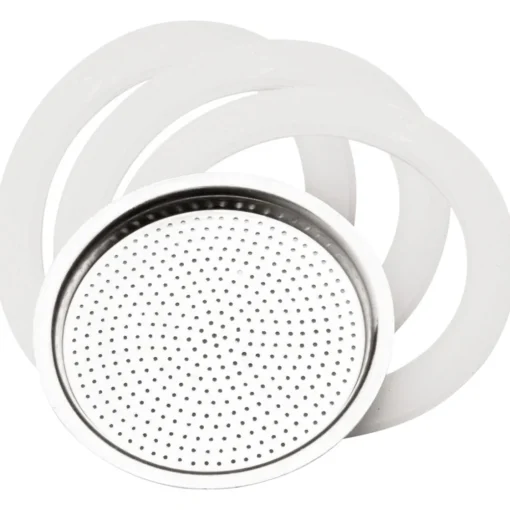 Bissolo Casa Caffettiere, Theiere<SET RICAMBIO 3 GUARNIZIONI+FILTRO 6 TAZZE