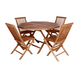 Bissolo Casa Set Tavoli E Sedie<SET TAVOLO E 4 SEDIE PIEGHEVOLI: TAVOLO IN LEGNO TEAK