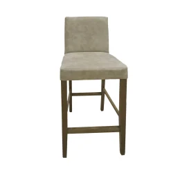 Bissolo Casa Sgabelli<SGABELLO BASSO MOD, DENVER IN TESSUTO VINTAGE BEIGE
