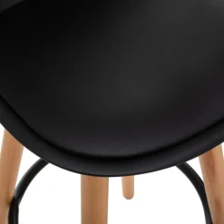 Bissolo Casa Sgabelli<SGABELLO MAXON IN FAGGIO E POLIPROPILENE E PU NERO : vendita online SGABELLO MAXON IN FAGGIO E POLIPROPILENE E PU NERO in offerta