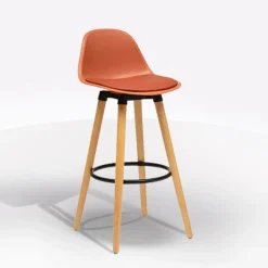 Bissolo Casa Sgabelli<SGABELLO MAXON IN FAGGIO E POLIPROPILENE E PU TERRACOTTA: vendita online SGABELLO MAXON IN FAGGIO E POLIPROPILENE E PU TERRACOTTA in offerta