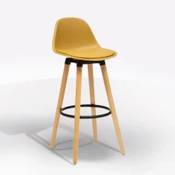 Bissolo Casa Sgabelli<SGABELLO MAXON IN FAGGIO E POLIPROPILENE E PU GIALLO OCRA : vendita online SGABELLO MAXON IN FAGGIO E POLIPROPILENE E PU GIALLO OCRA in offerta
