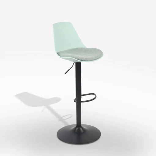 Bissolo Casa Sgabelli<SGABELLO NERO CON SEDUTA IN TESSUTO VERDE: vendita online SGABELLO NERO CON SEDUTA IN TESSUTO VERDE in offerta