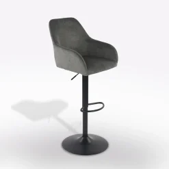 Bissolo Casa Sgabelli<SGABELLO NERO IN TESSUTO GRIGIO: vendita online SGABELLO NERO IN TESSUTO GRIGIO in offerta