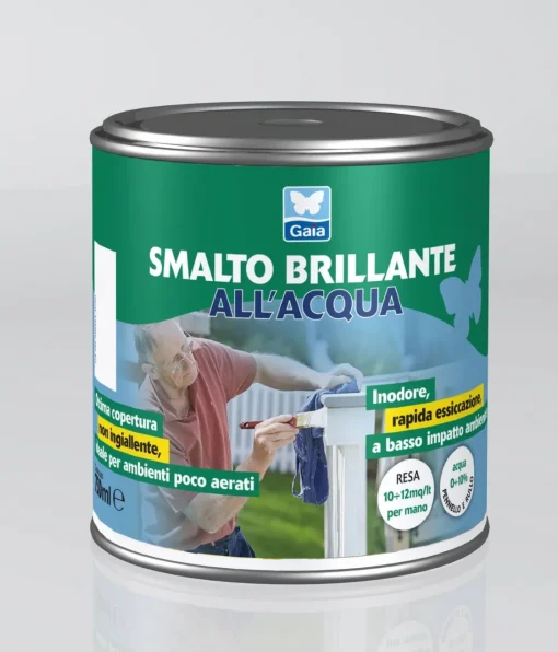 Bissolo Casa Pittura<SMALTO BRILLANTE H2O GIALLO CROMO 750ML: vendita online SMALTO BRILLANTE H2O GIALLO CROMO 750ML in offerta