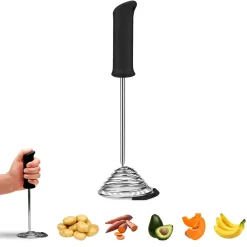 Bissolo Casa Accessori Vari Utensili Da Cucina<SMOOD - SCHIACCIAPATATE IN ACCIAIO INOX NERO 29CM