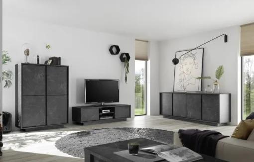Bissolo Casa Pareti E Soggiorni Componibili<SOGGIORNO CARRARA MARMO NERO