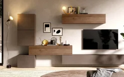 Bissolo Casa Pareti E Soggiorni Componibili<SOGGIORNO COMPONIBILE MODELLO INFINITY 2.0 BRONZO MERCURE