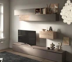 Bissolo Casa Pareti E Soggiorni Componibili<SOGGIORNO IN LAMINATO ARGILLA BRONZO CADIZ MODELLO INFINITY 2.0