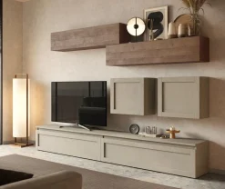 Bissolo Casa Pareti E Soggiorni Componibili<SOGGIORNO MOD. INFINITY 2.0 ARGILLA E MERCURE in vendita online