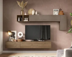 Bissolo Casa Pareti E Soggiorni Componibili<SOGGIORNO MOD. INFINITY 2.0 BRONZO E MERCURE in vendita online