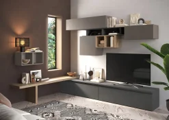 Bissolo Casa Pareti E Soggiorni Componibili<SOGGIORNO MOD. INFINITY 2.0 BRONZO/CADIZ/LAVA in vendita online