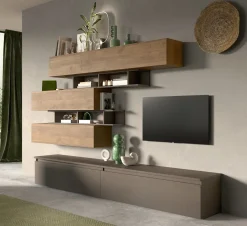 Bissolo Casa Pareti E Soggiorni Componibili<SOGGIORNO MOD. INFINITY 2.0 MERCURE E BRONZO in vendita online