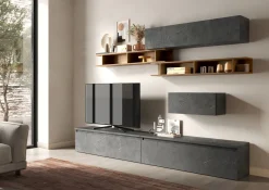 Bissolo Casa Pareti E Soggiorni Componibili<SOGGIORNO MOD. INFINITY2.0 MERCURE/PIOMBO in vendita online