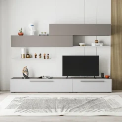 Bissolo Casa Pareti E Soggiorni Componibili<SOGGIORNO MOD. KOMBAT LIGHT MOCHA E WHITE : vendita online SOGGIORNO MOD. KOMBAT LIGHT MOCHA E WHITE in offerta